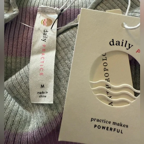 “DAILY PRACTICE” Anthropologie Striped Sleeveless Knit Sweater Dress - Picture 12 of 13